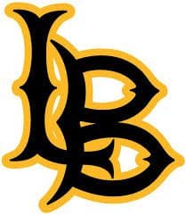 Logo with stylized letters 'L' and 'B' in black and gold.