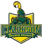 Clarkson Golden Knights logo with knight in armor and plume.