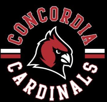 Concordia Cardinals logo featuring a fierce red cardinal head.
