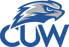 Stylized blue and gray eagle head logo with bold blue text.