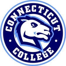 Connecticut College logo featuring a stylized camel within a blue circle.
