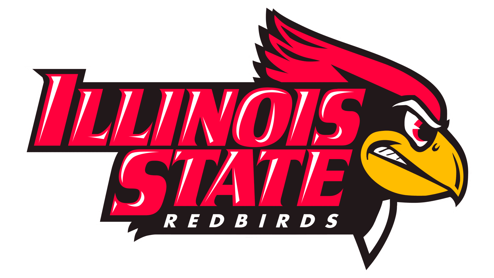 Illinois State Redbirds logo featuring a cardinal head and bold text.
