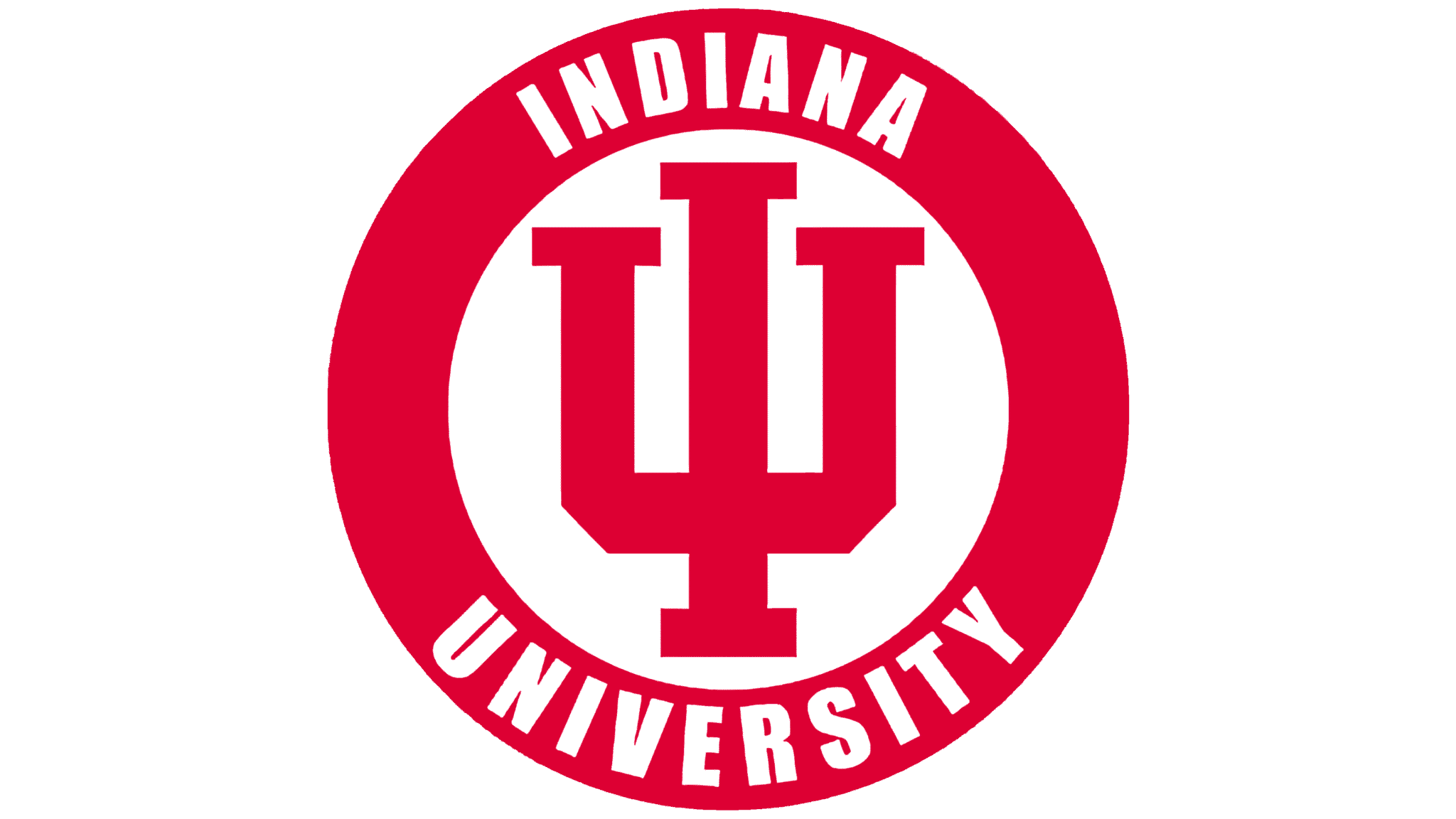 Indiana University logo in red and white.