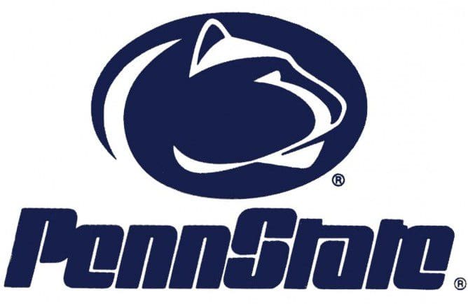 Penn State Nittany Lions logo in blue and white.