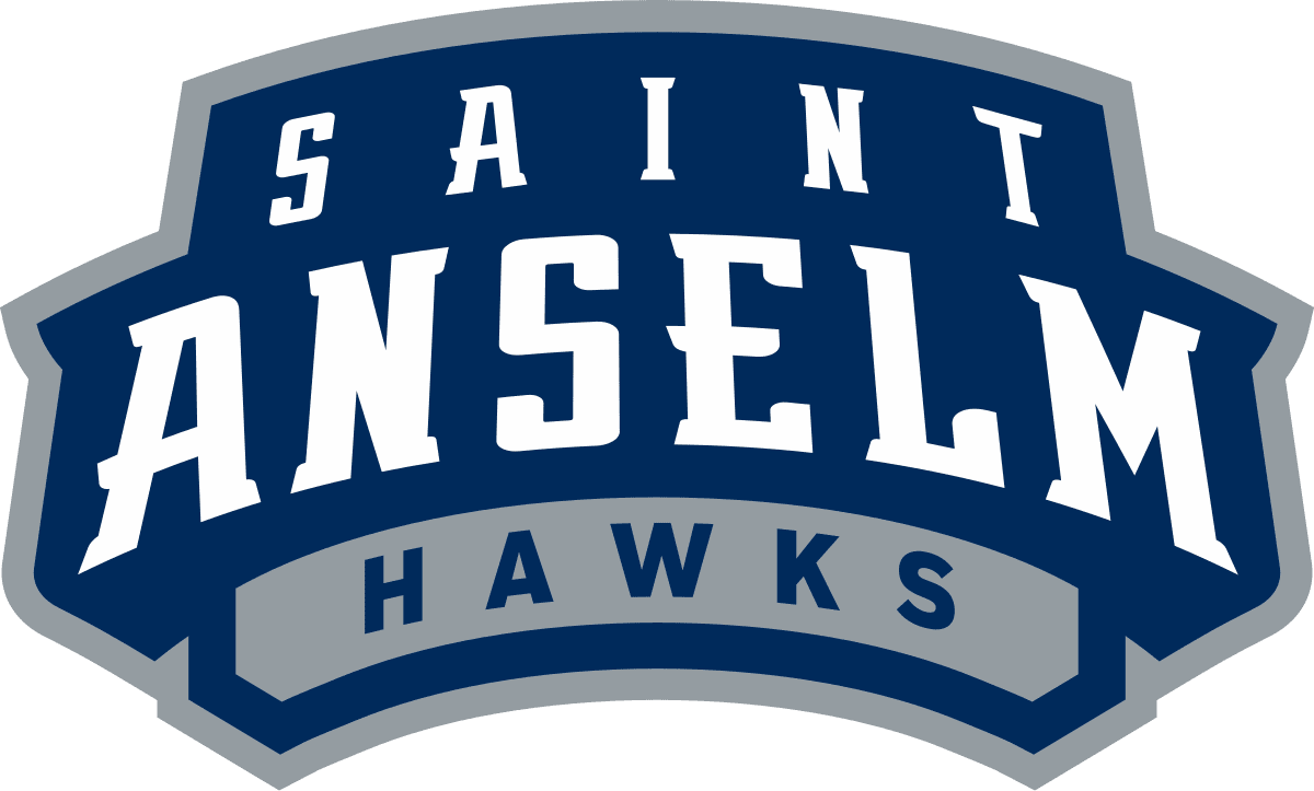 Logo for Saint Anselm Hawks sports team.