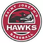 Saint Joseph's Hawks baseball logo with a hawk head in maroon and white.