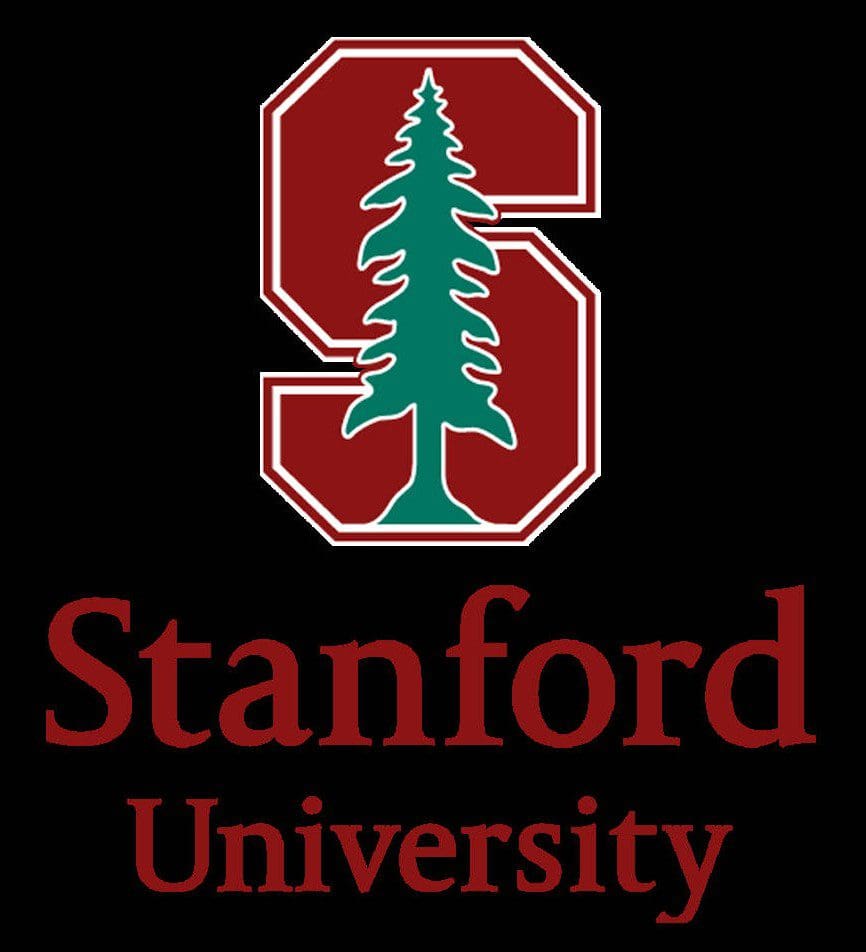 Stanford University logo with a red block S and a green tree.