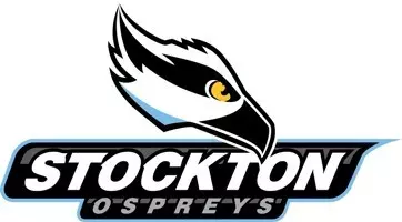 Stockton Ospreys logo featuring a stylized osprey head in black and white.