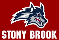 Fierce wolf mascot logo on red background with bold text.