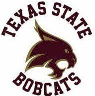 Texas State Bobcats logo featuring a stylized bobcat head.