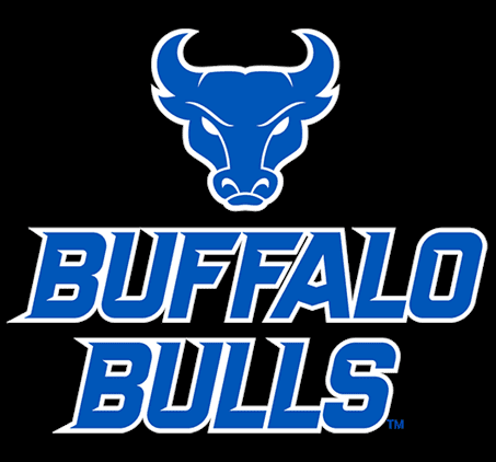 Buffalo Bulls sports team logo with a blue bull and bold text.