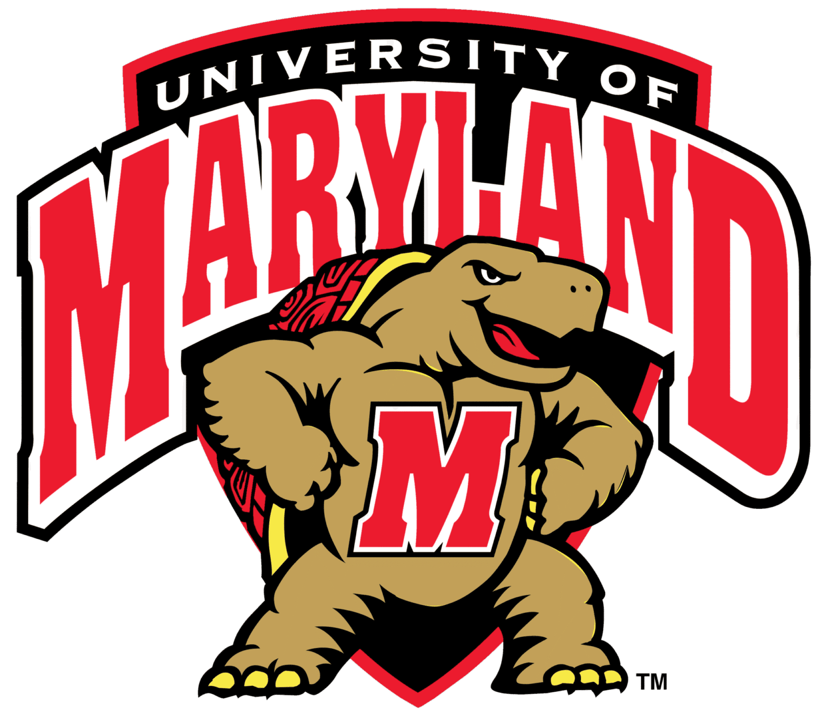 University of Maryland logo featuring a fierce terrapin mascot.