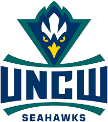 UNCW Seahawks logo with a stylized seahawk and bold text.