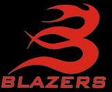 Red stylized flame logo with 'BLAZERS' text.