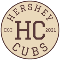 Logo for Hershey Cubs, established 2021, featuring HC initials.