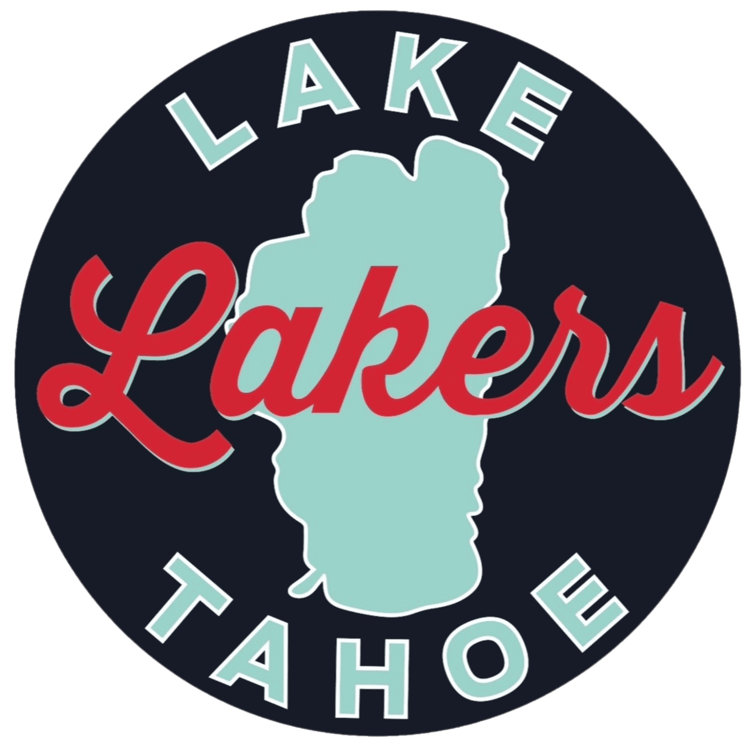 Logo with Lake Tahoe silhouette and 'Lake Lakers' text.