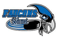 Logo of Faucons Le Sommet featuring a fierce falcon head.