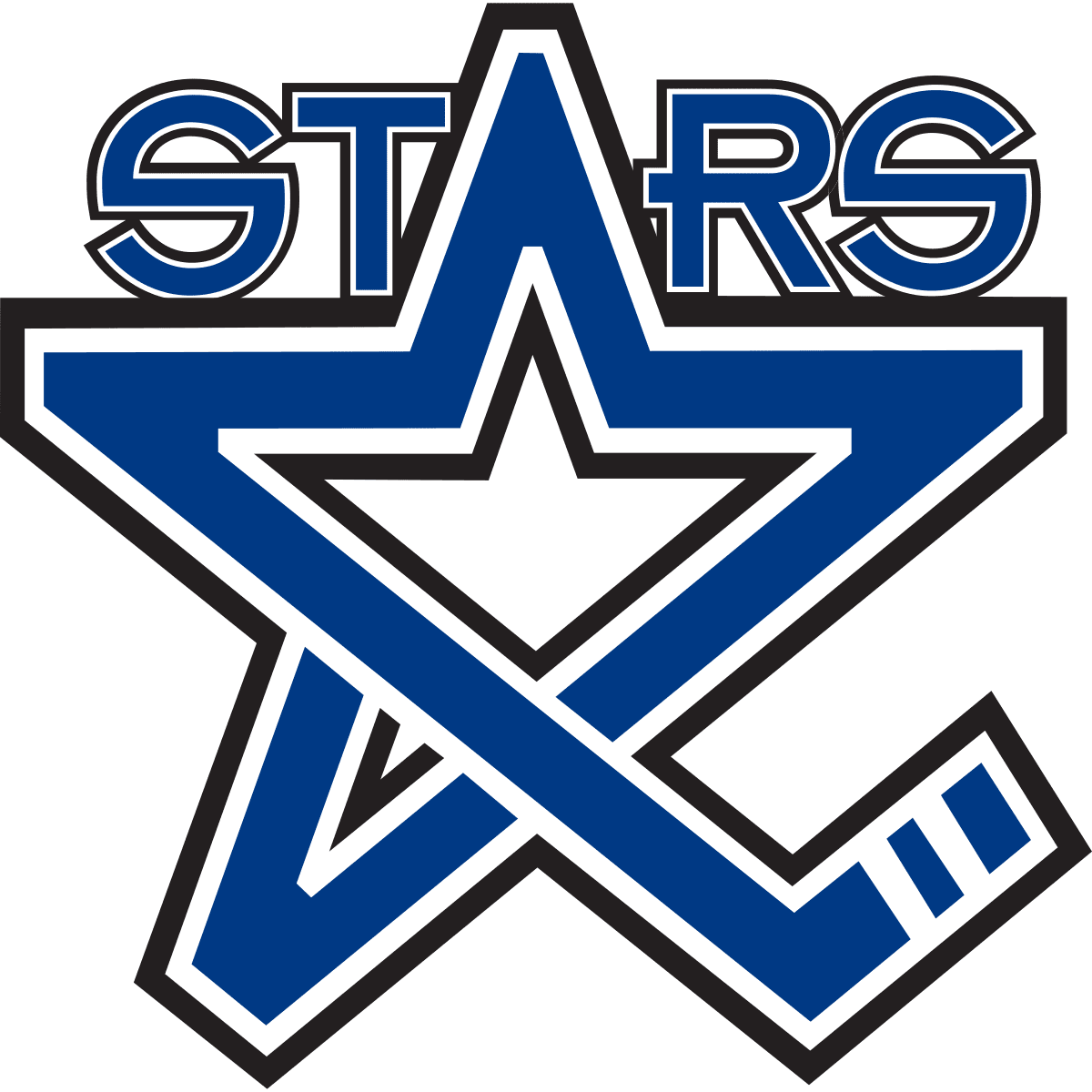 Blue and black star logo with the word STARS.