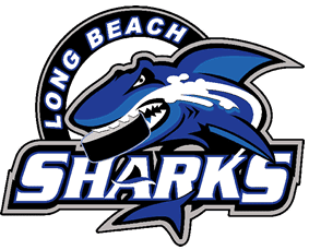 Logo of the Long Beach Sharks featuring a fierce shark.
