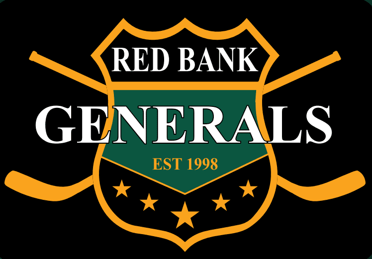 Red Bank Generals logo with bold text and stars.