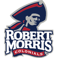 Logo of Robert Morris Colonials with a colonial soldier.