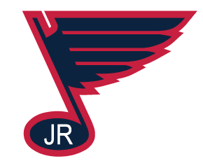A musical note logo with wings and initials JR.