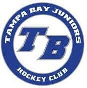 Logo of the Tampa Bay Juniors Hockey Club featuring stylized TB letters.