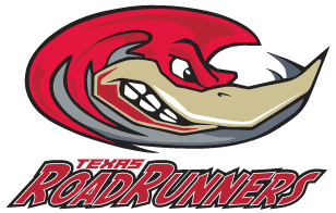 Texas Roadrunners sports team logo featuring a fierce roadrunner.