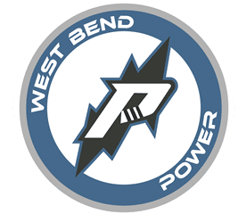 Logo of West Bend Power featuring a stylized lightning bolt.