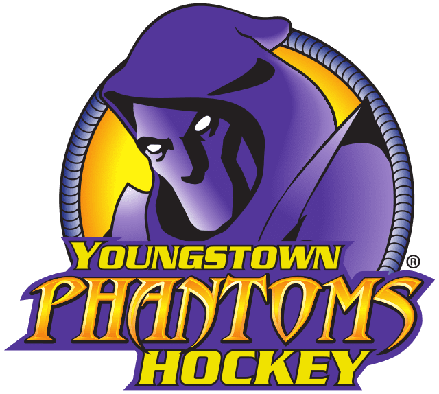 Youngstown Phantoms Hockey logo with a phantom figure.