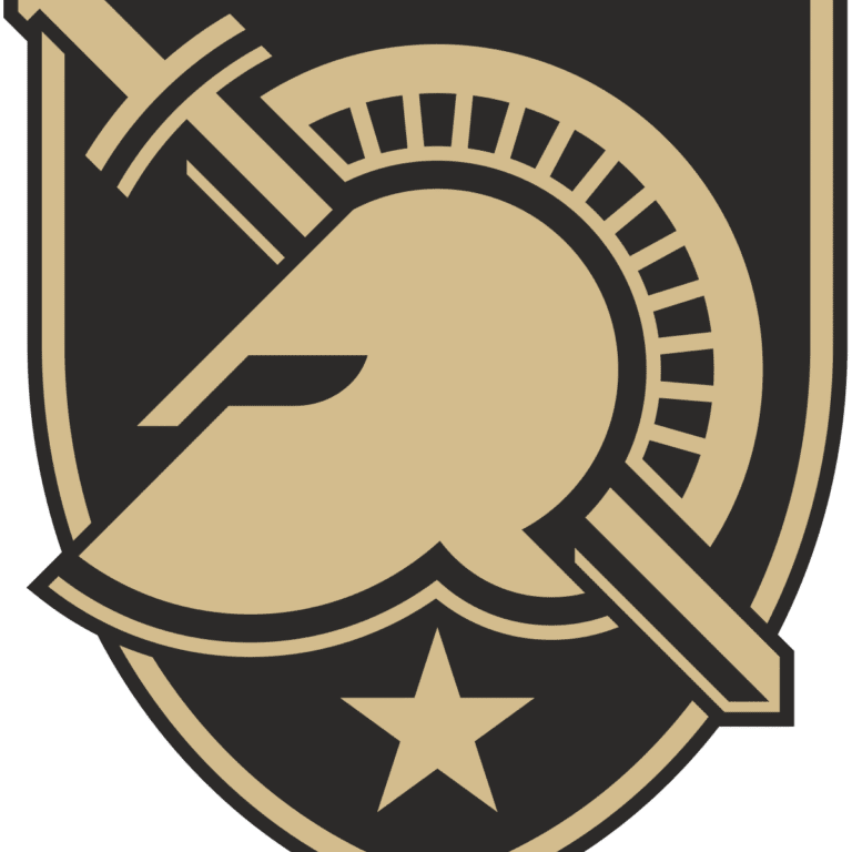 A Spartan helmet and sword emblem with a star beneath.