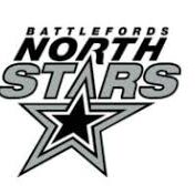 Logo of the Battlefords North Stars hockey team with a star graphic.