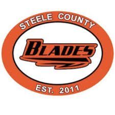 Steele County Blades logo with orange and black design.