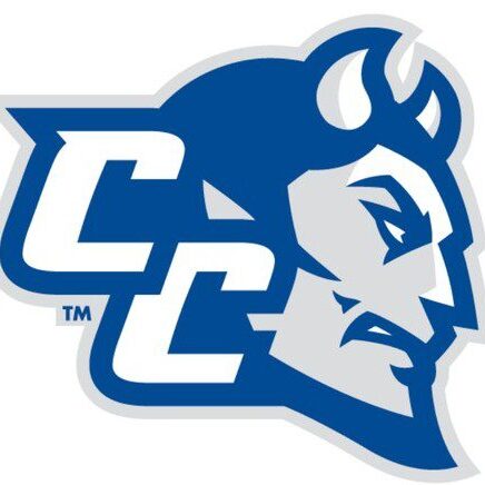 Logo featuring a stylized blue devil with white accents and the letters CC.