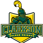 Clarkson Golden Knights logo with knight in armor and plume.
