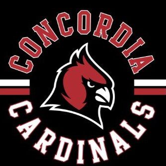 Concordia Cardinals logo featuring a fierce red cardinal head.