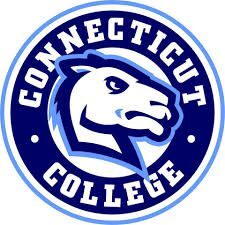 Connecticut College logo featuring a stylized camel within a blue circle.