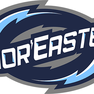 Logo with 'Noreaster' text and lightning bolt design in blue and gray.