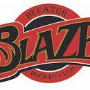 Logo of Decatur Blazers Hockey Club with bold red and black design.