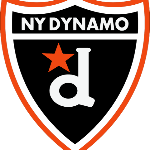 Logo of NY Dynamo soccer team with a star and letter d.