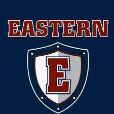 Logo featuring a red 'E' and the word 'EASTERN' above a shield.
