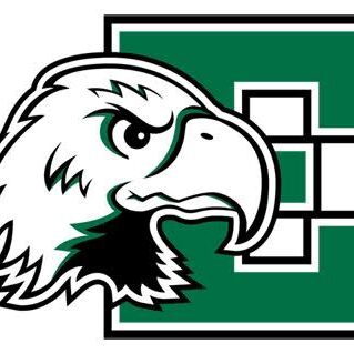 A fierce eagle head logo with a green and white background.