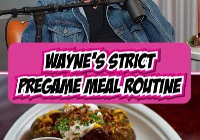 Wayne shares his strict pregame meal routine with a hearty breakfast and coffee.