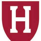 Harvard University shield logo in red and white.