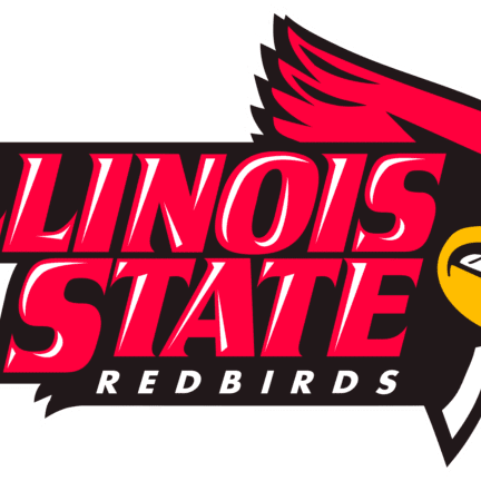 Illinois State Redbirds logo featuring a cardinal head and bold text.