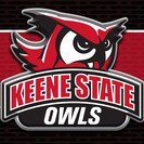 Logo of Keene State Owls with a fierce owl head.