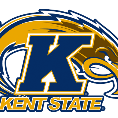 Kent State University logo with a golden eagle and bold lettering.