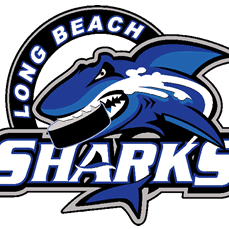 Logo of the Long Beach Sharks featuring a fierce shark.