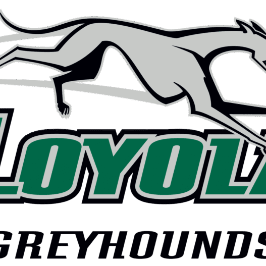 Loyola Greyhounds logo featuring a running greyhound.
