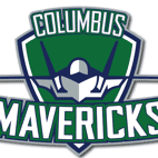 Logo of the Columbus Mavericks basketball team with a green and blue color scheme.